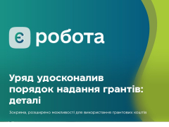 Уряд удосконалив порядок надання грантів на створення або розвиток власного бізнесу